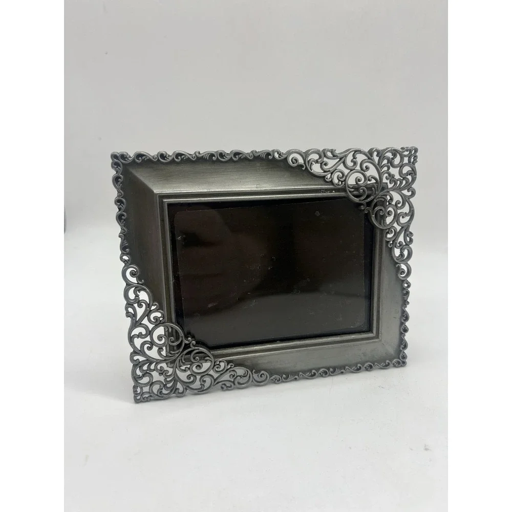 Vintage Pewter Metal Photo Picture Frame Mini Formal Gallery Wall 2
